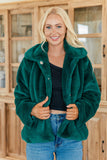 NEW!! Faux Fur Jacket in Emerald Green