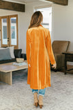 FINAL SALE!! I'm Golden Velvet Duster in Mustard