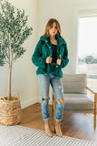 NEW!! Faux Fur Jacket in Emerald Green