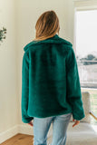 NEW!! Faux Fur Jacket in Emerald Green