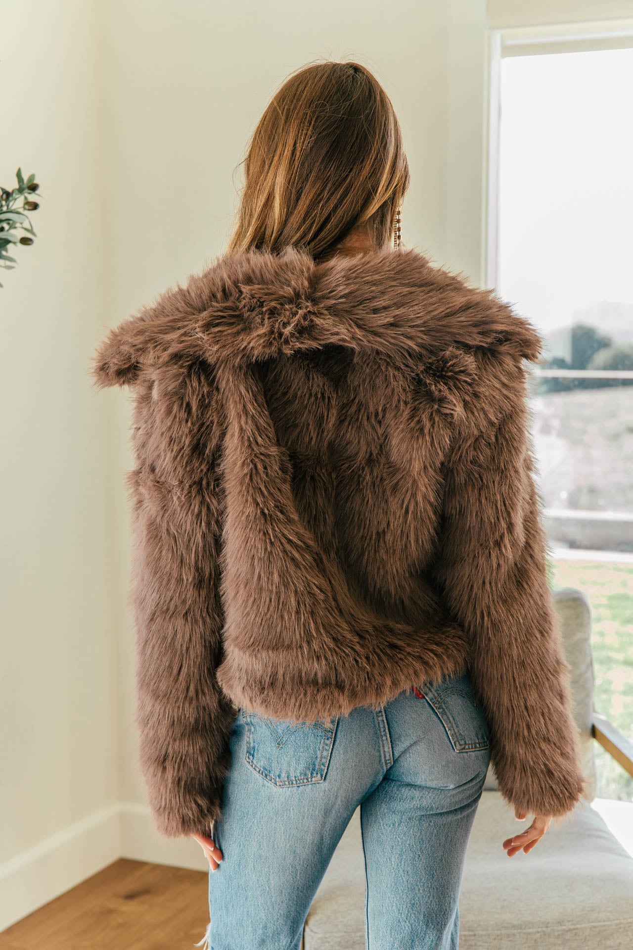 BEST SELLER!! Knock Out Cropped Faux Fur Jacket