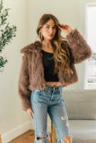 NEW!! Knock Out Cropped Faux Fur Jacket