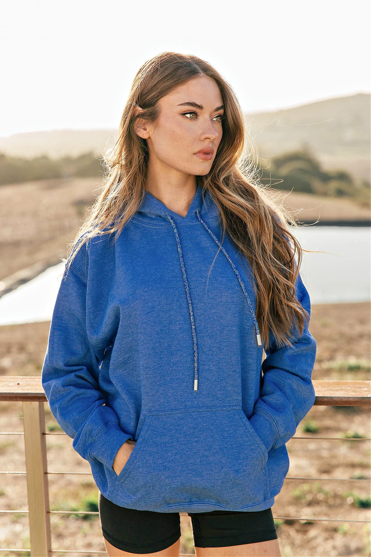 FINAL SALE Crystal Drawstring Sweatshirt