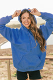 NEW!! GB ORIGINAL!! Hoodie Sweatshirt in Royal Blue w/ Swarovski Crystal Drawstring
