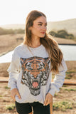 The “Roar Tiger” Graphic Sweatshirt in Heather Grey