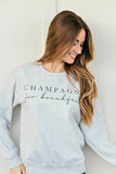 "Champagne" Sweatshirt in Heather Grey