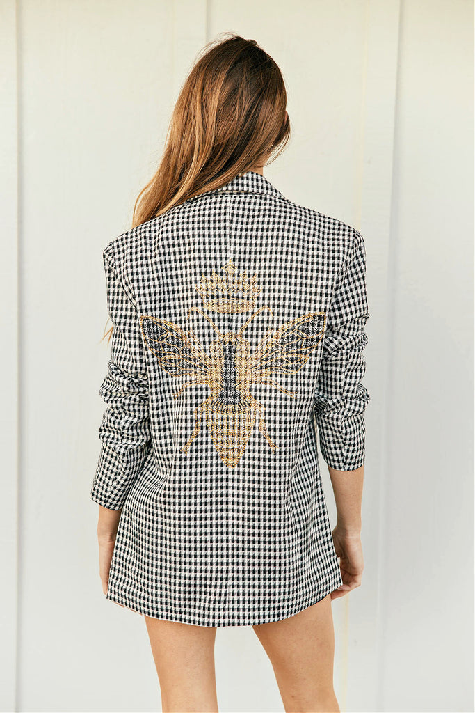 AS SEEN ON WHITNEY RIFE!! The Rock Studded Houndstooth Blazer