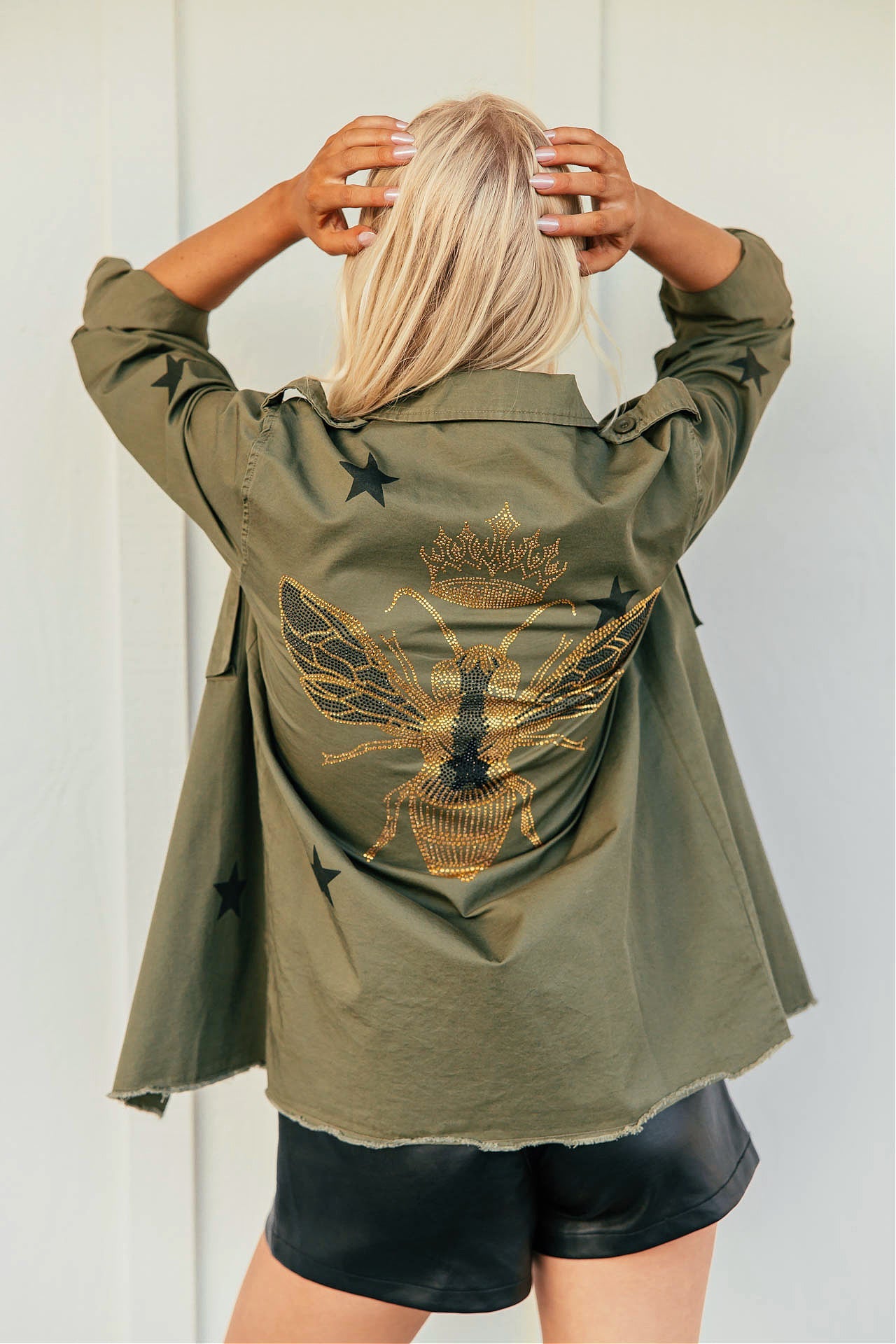 FINAL SALE!! Embellished Bee Shacket