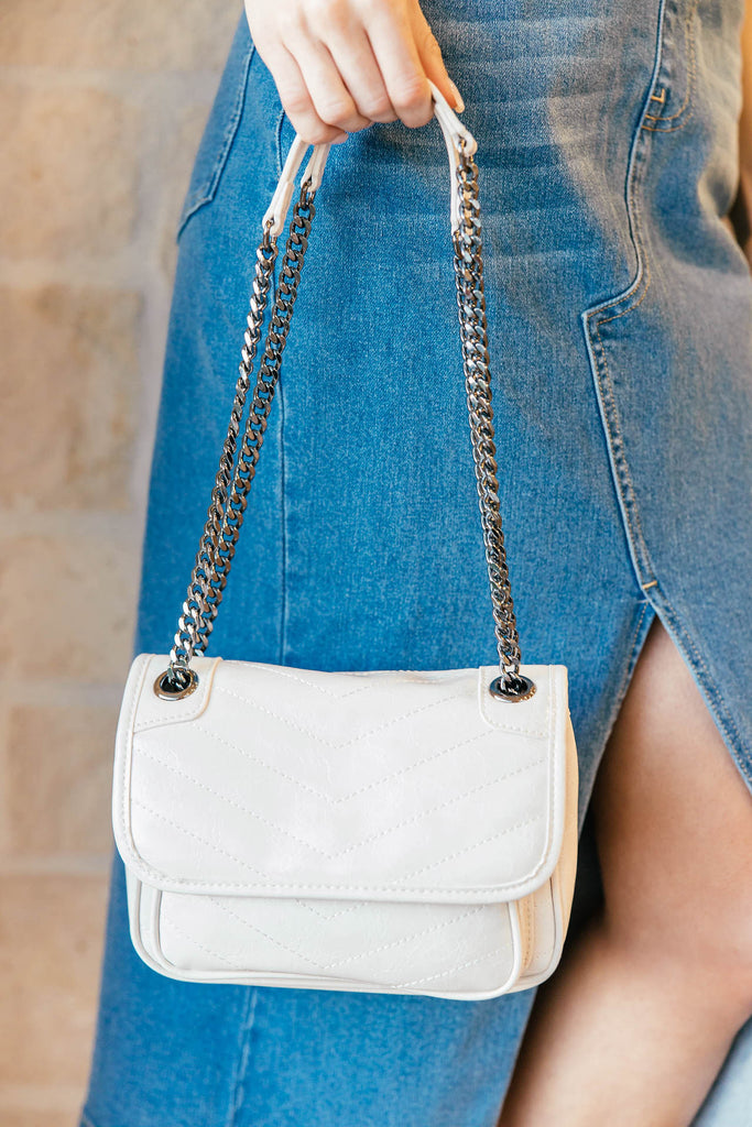 NEW!! Cool Girl Faux Leather Purse in White