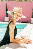 AS SEEN ON WHITNEY RIFE!! The Islander Pressed Palm Crystallized Straw Hat