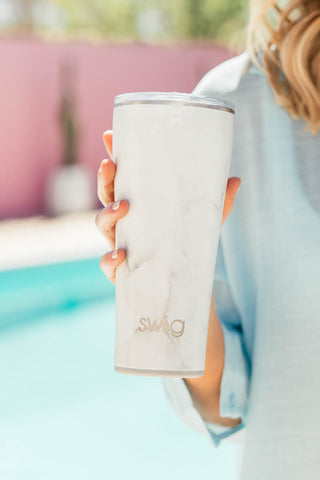 Back in Stock!! White Marble 32 oz. Insulated Rambler