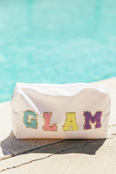 NEW!! “Glam” Nylon Bag in White
