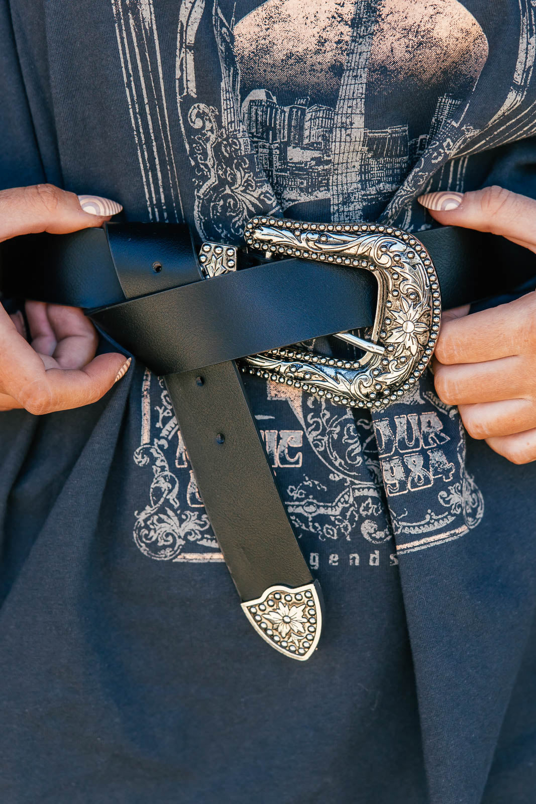 "The Outlaw" Engraved Western Belt