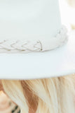 NEW!! The Dreamer Braided Suede Hat in Ivory