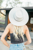 NEW!! The "Billie" Wool Panama Hat in White with Studded Trim