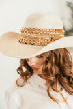GB ORIGINAL!! The “Beth Dutton” Chain Banded Suede Hat in Ivory