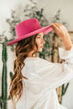 NEW!! The "Billie" Wool Panama Hat in Pink
