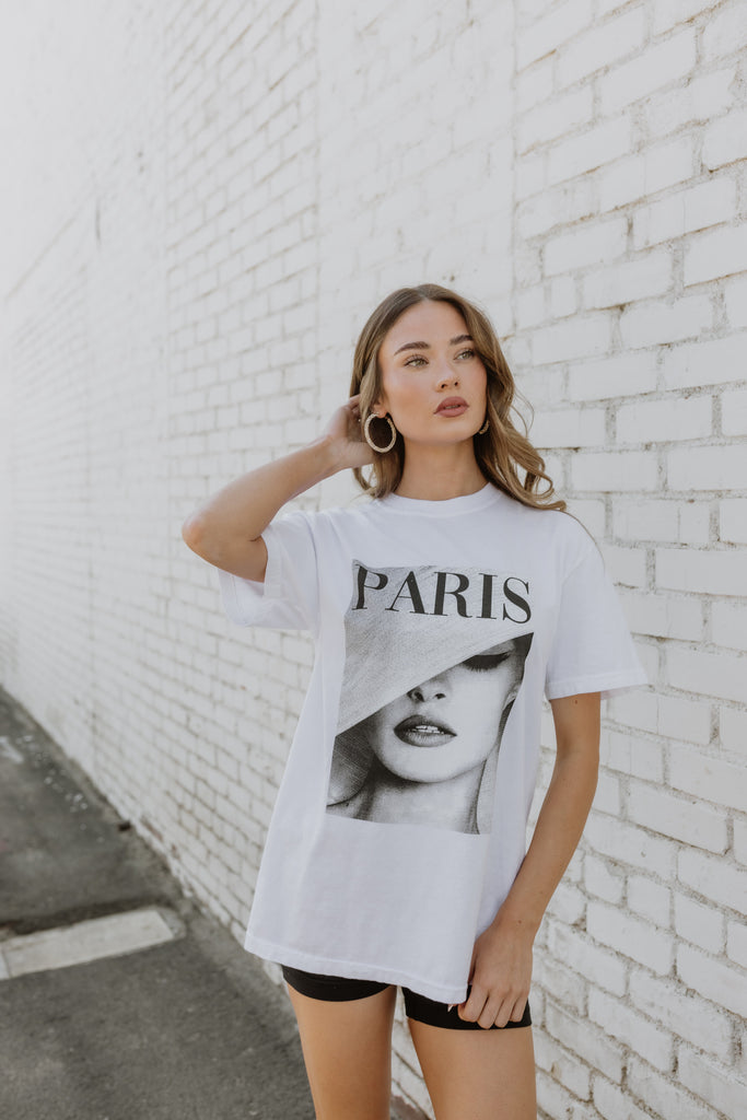 GB ORIGINAL!! The "Paris Print" Tee in White