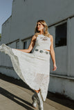 NEW!! The Kelsea Flowy Lace Maxi Skirt in Cream