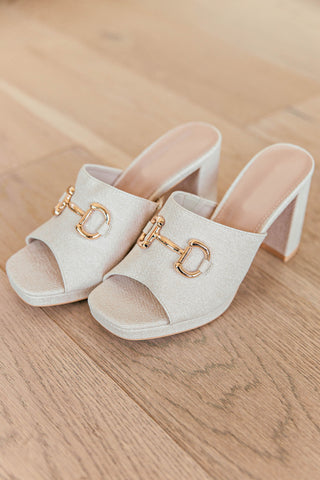 AS SEEN ON WHITNEY RIFE!! The Carrie Block Heel in Natural