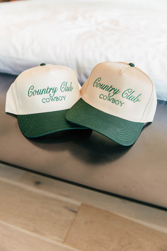 GB ORIGINAL!! Country Club Cowboy Trucker Hat in Tan