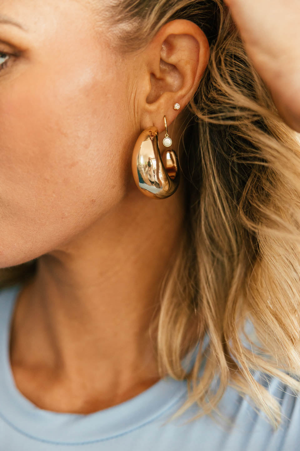 NEW!! “Riley” Gold Chunky Hoop