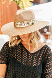 NEW!! The Riviera Sequin Embellished Straw Panama in Natural