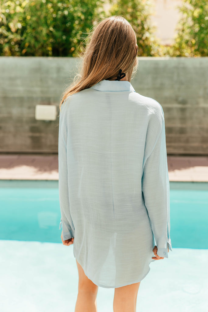 NEW!! The Tulum Long Sleeve Tunic in Blue