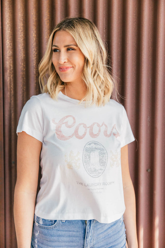 NEW!! Coors Tee in White