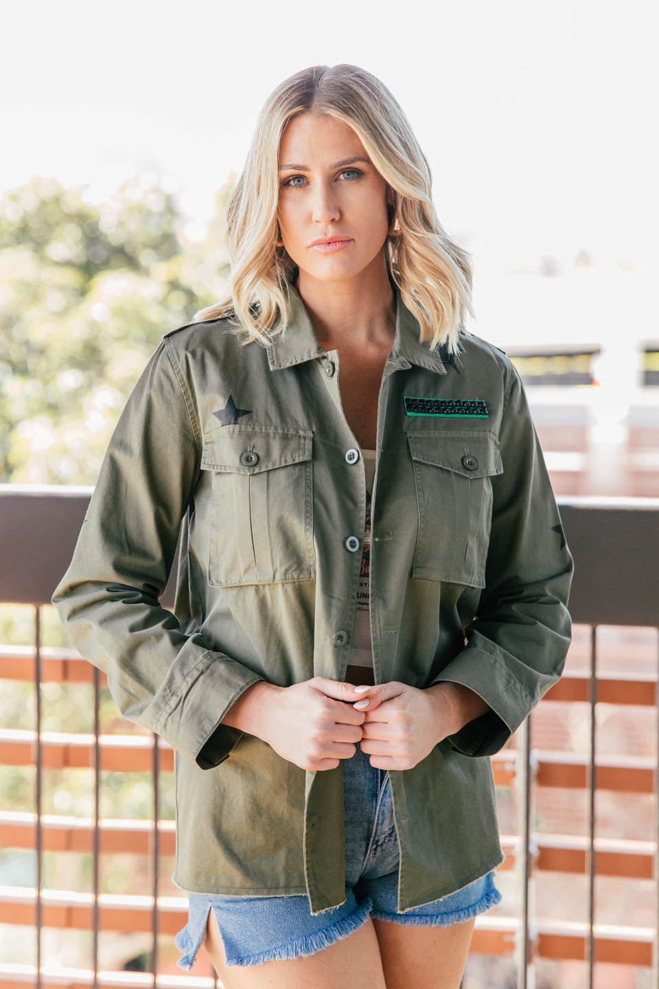 FINAL SALE!! Embellished Bee Shacket