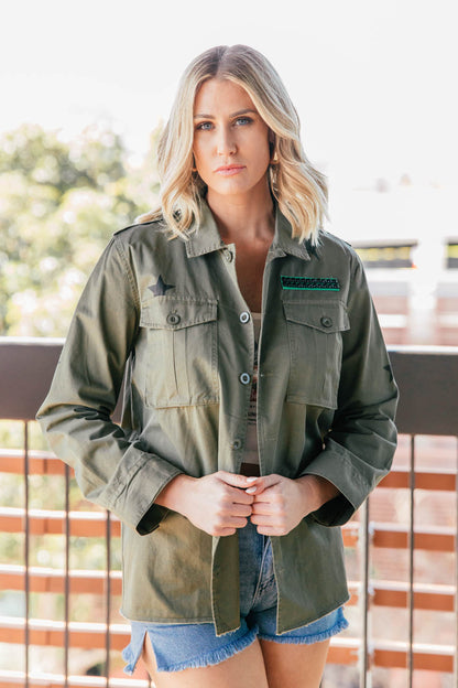 FINAL SALE!! Embellished Bee Shacket