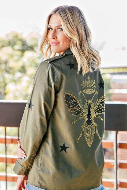 FINAL SALE!! Embellished Bee Shacket