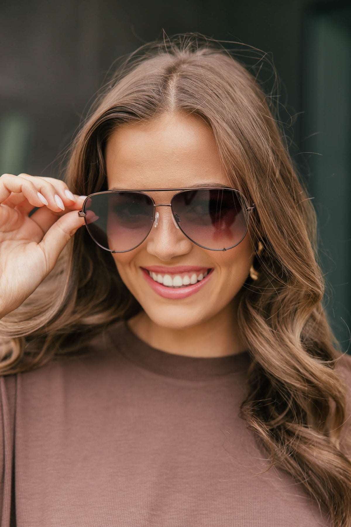 High Key Extra Large Brown w/ Brown Frame Aviators