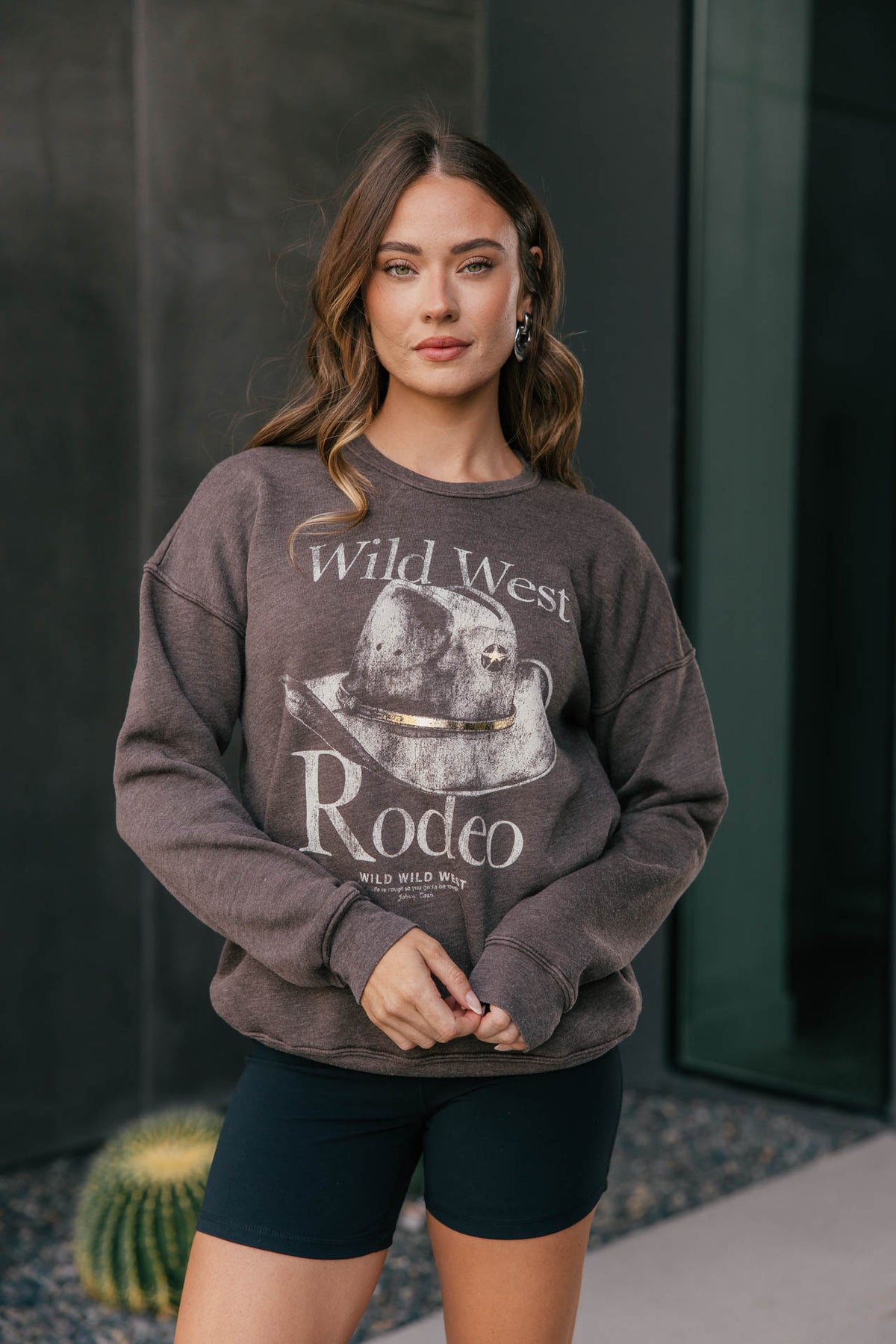 Wild West Rodeo Sweatshirt in Brown