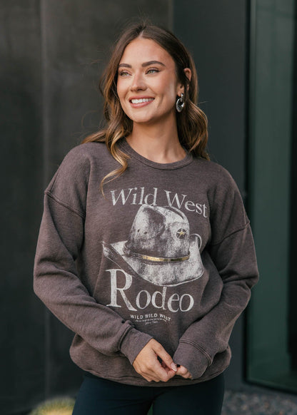 Wild West Rodeo Sweatshirt in Brown