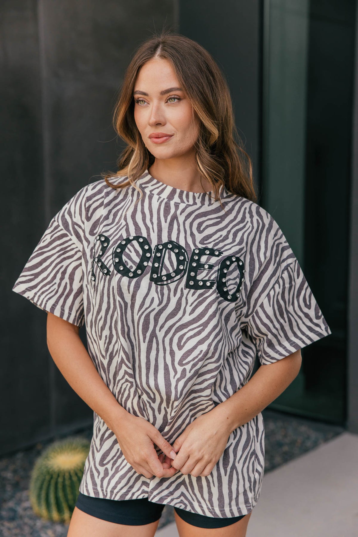 Rodeo Zebra Embellished Tee