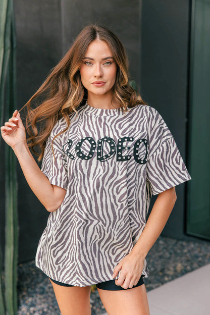 Rodeo Zebra Embellished Tee