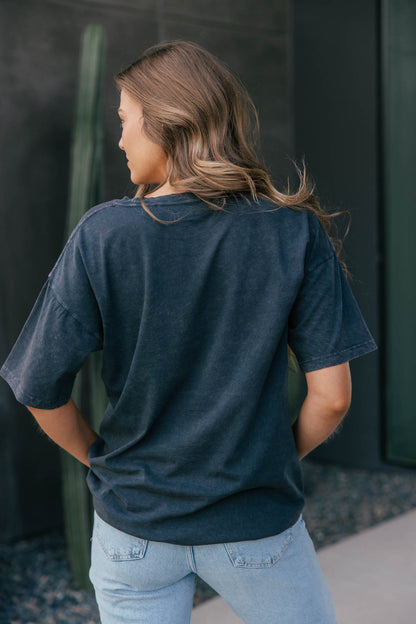 Vintage Horse Graphic Tee -Charcoal
