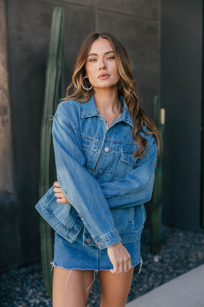 "It Girl" Oversized Denim Jacket