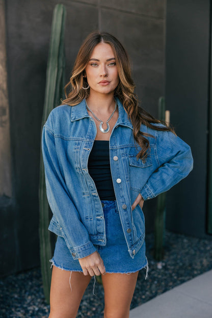"It Girl" Oversized Denim Jacket
