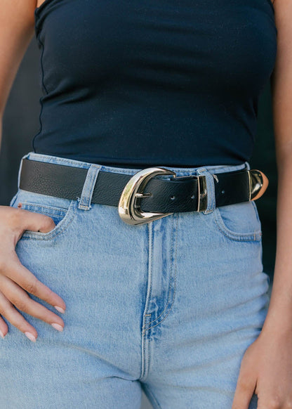 "Everyday Classic" Black and Gold Belt