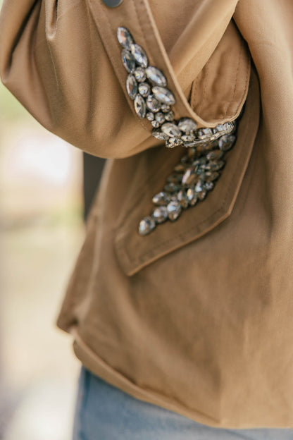 Crystal Embellished Utility Jacket