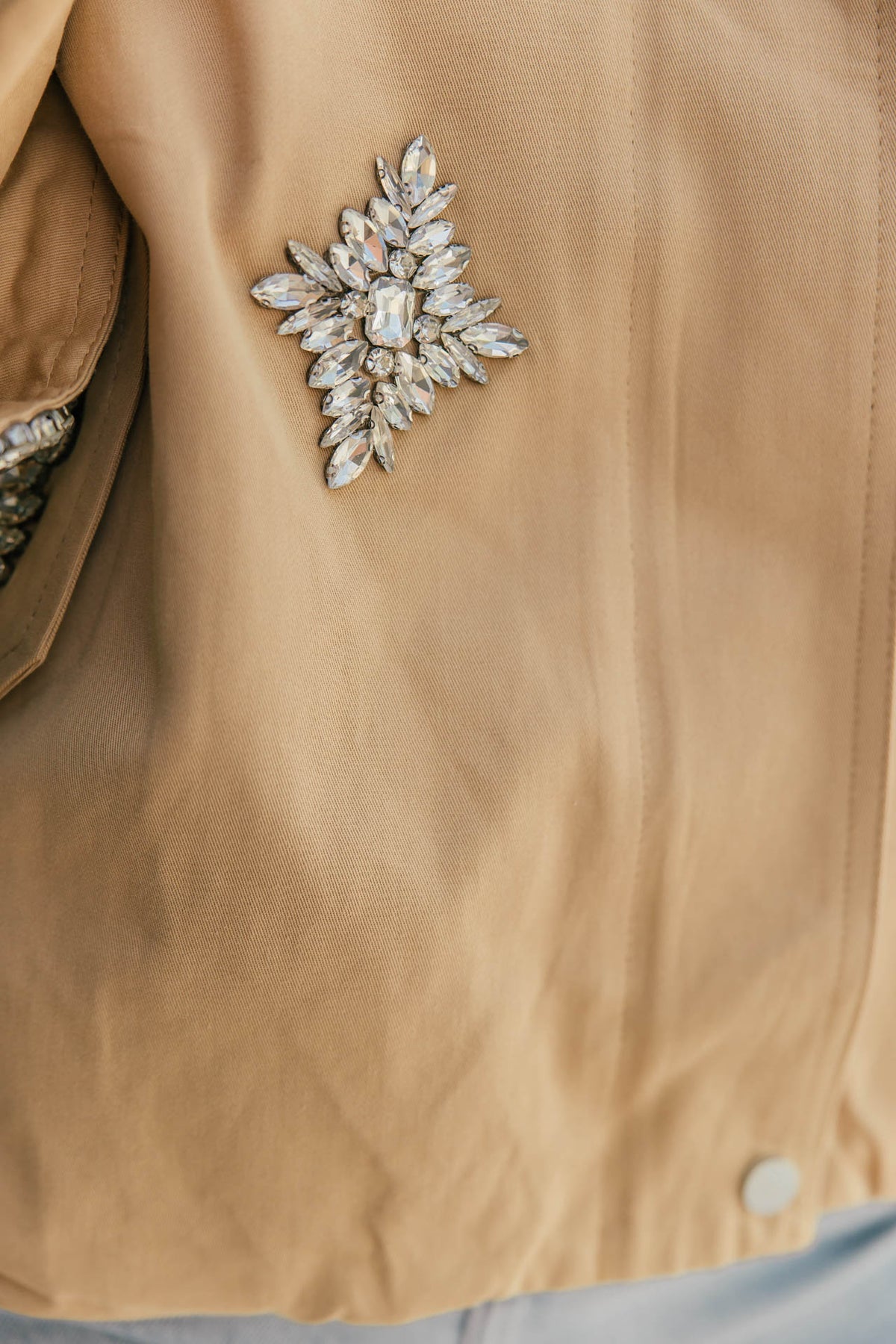 Crystal Embellished Utility Jacket