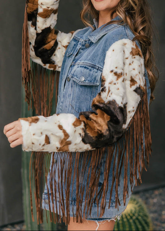 The “Beth” Fringe Denim Jacket