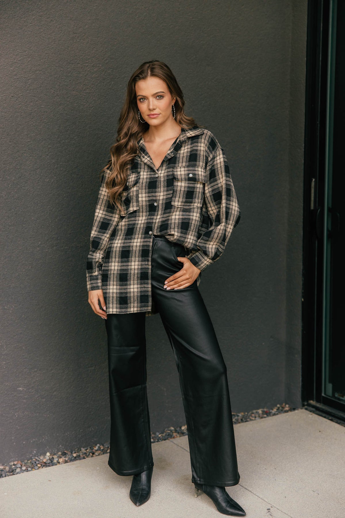 "Heritage" Plaid Button Down in Black