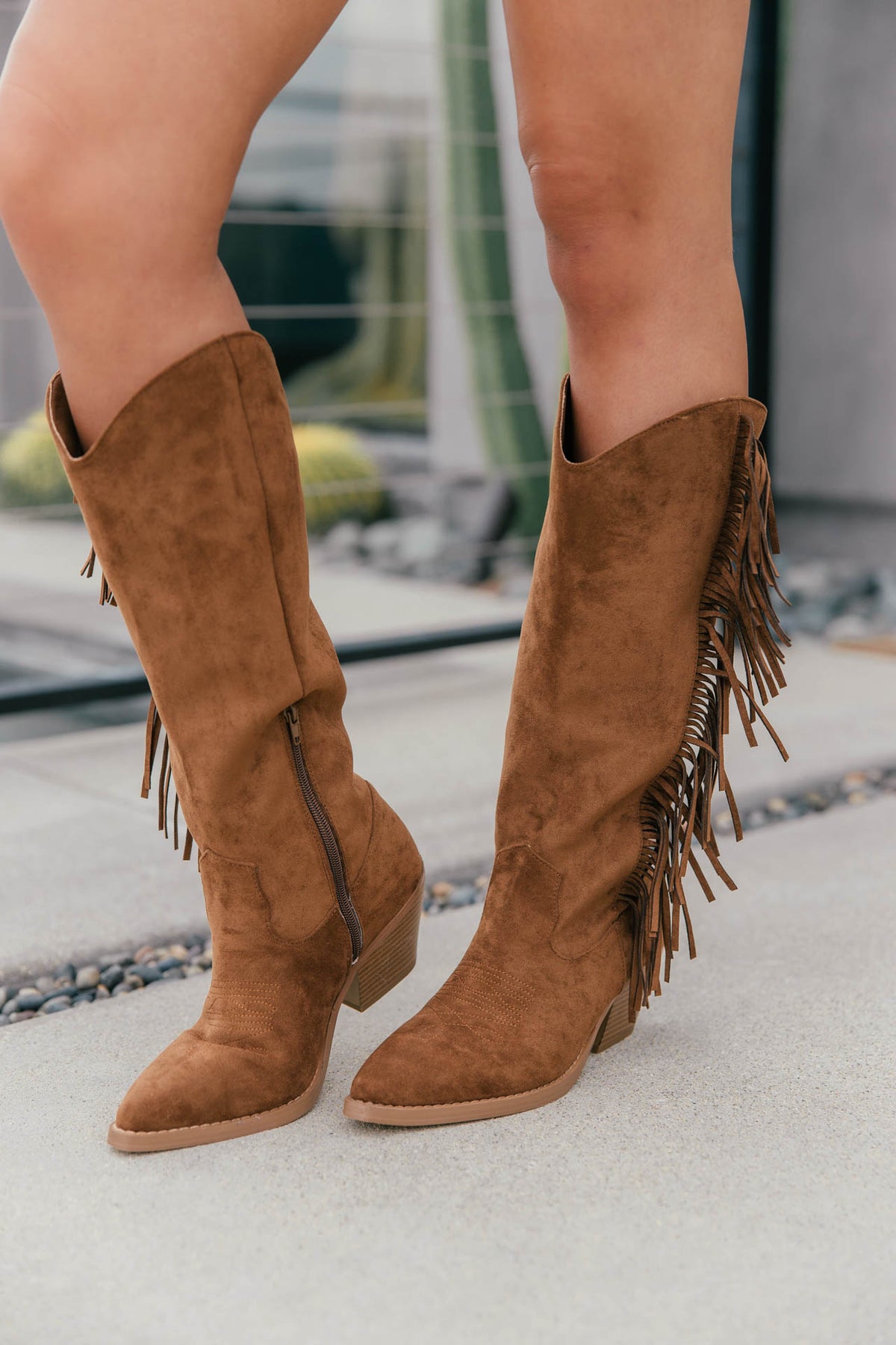 Dixie Fringe Boot in Saddle