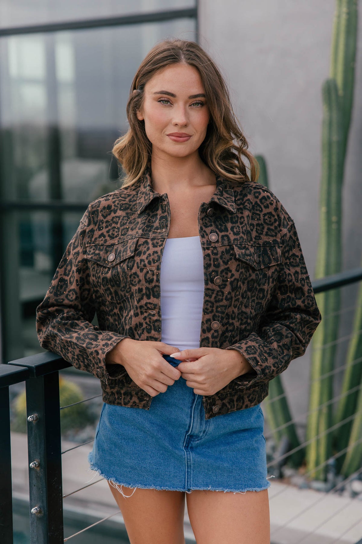 The "Wild Card" Leopard Print Rhinestone Jacket