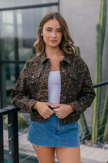 The "Wild Card" Leopard Print Rhinestone Jacket