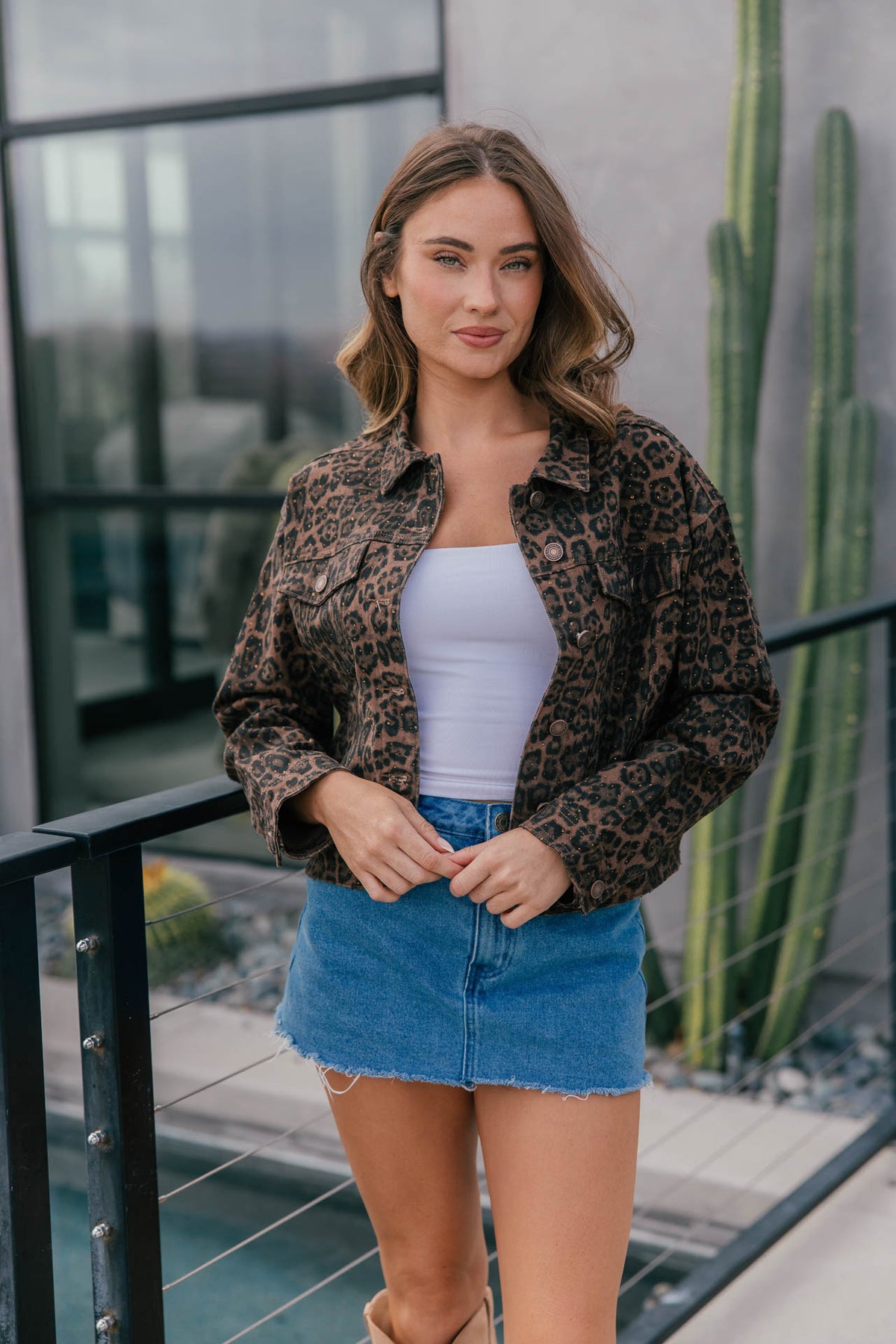 The "Wild Card" Leopard Print Rhinestone Jacket