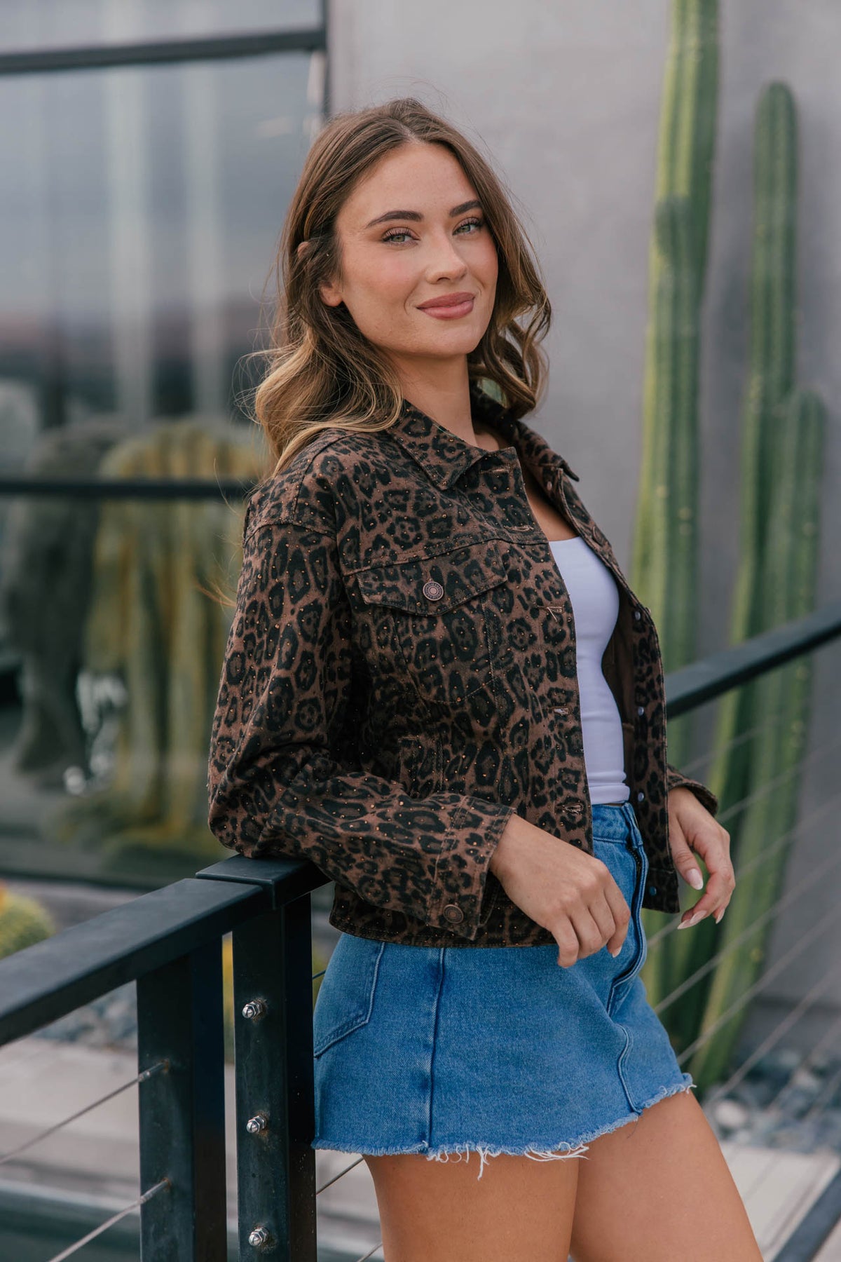 The "Wild Card" Leopard Print Rhinestone Jacket